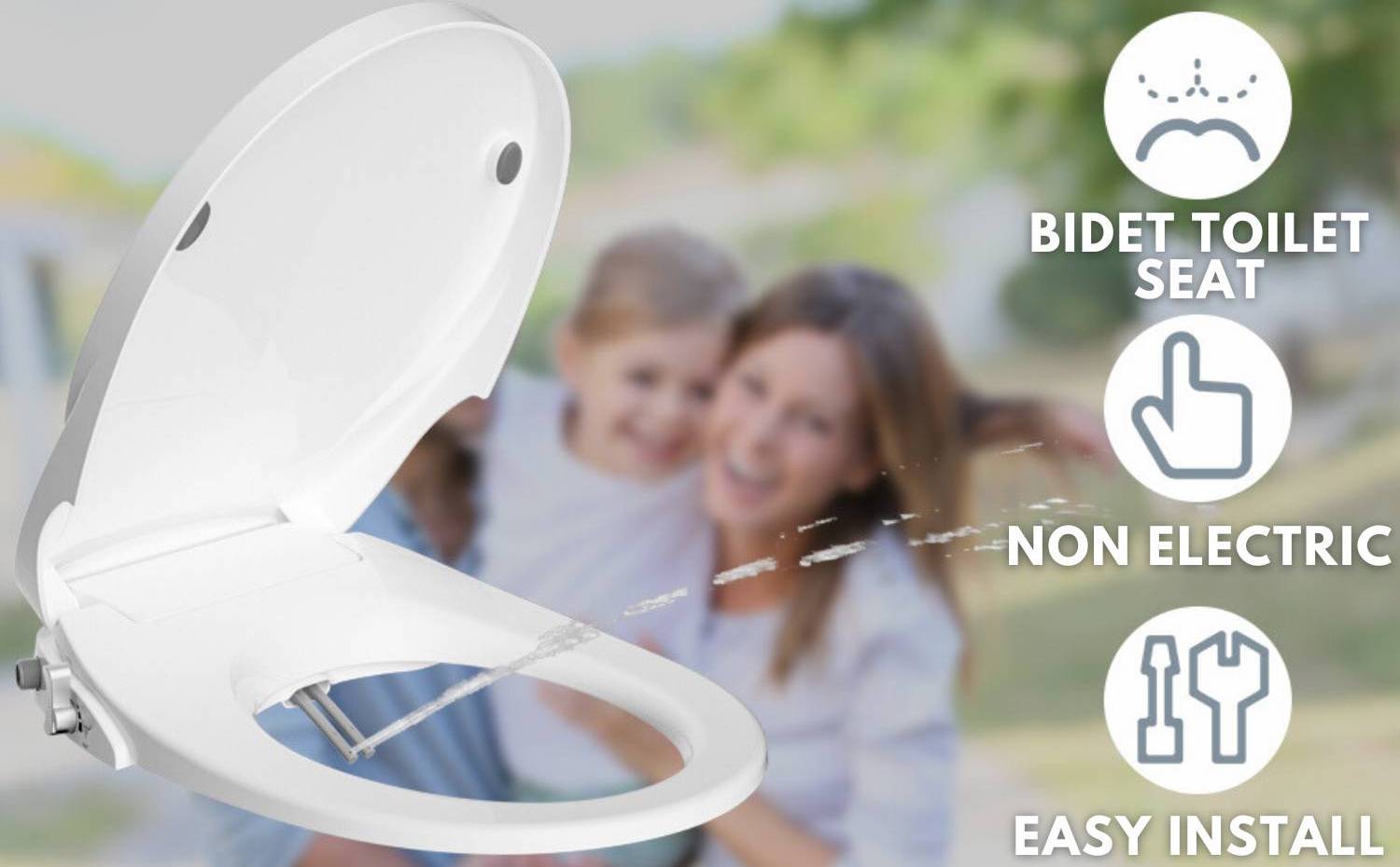 Non-Electric Bidet Toilet Seat - Elongated: image 3